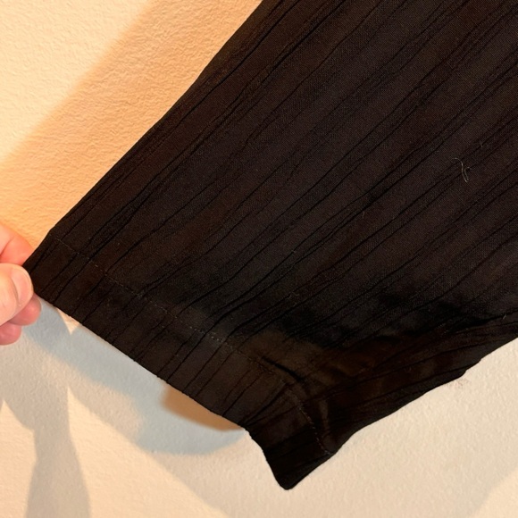 KALIYANA Sz S Oversized Dress Two Layer Patch Side Slits Textured Stripes - Picture 8 of 14